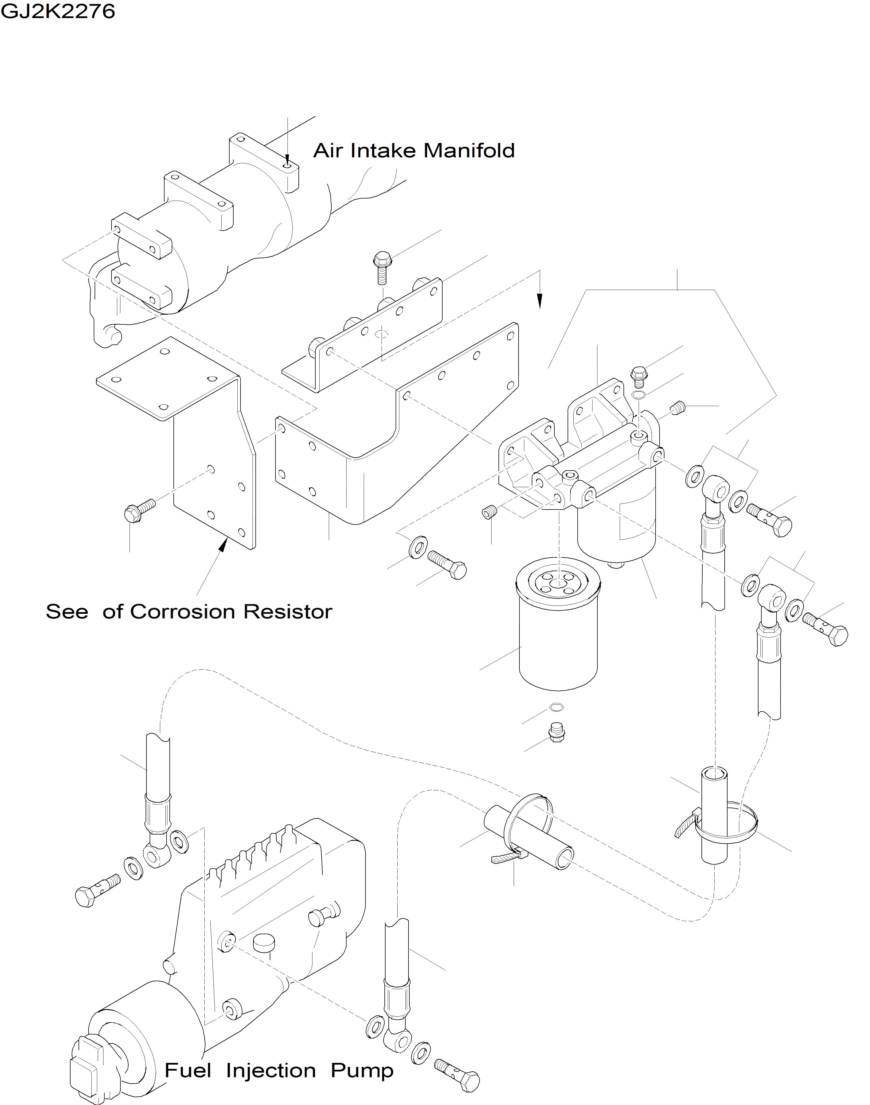 Схема запчастей Komatsu WA470-3 Active - ТОПЛИВН. ФИЛЬТР. EXECUTION - NORTH AFRICA ДВИГАТЕЛЬ, КРЕПЛЕНИЕ ДВИГАТЕЛЯ