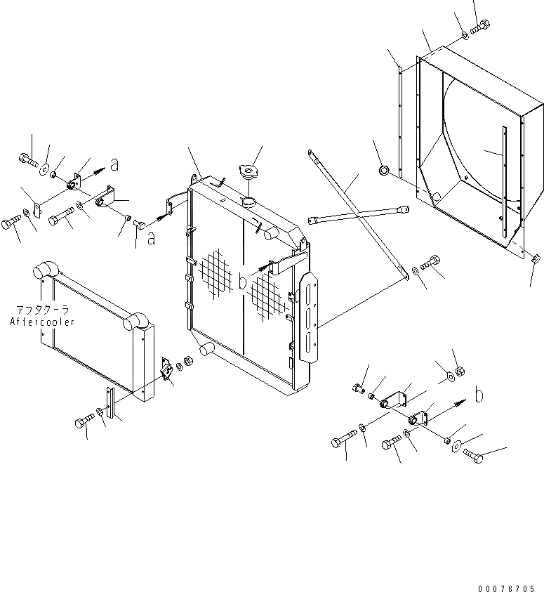 Схема запчастей Komatsu WA480-5L - РАДИАТОР СИСТЕМА ОХЛАЖДЕНИЯ