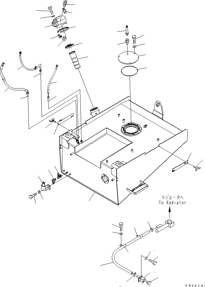 Схема запчастей Komatsu WA480-5L - ТОПЛИВН. БАК. ТОПЛИВН. БАК. AND КОМПОНЕНТЫ
