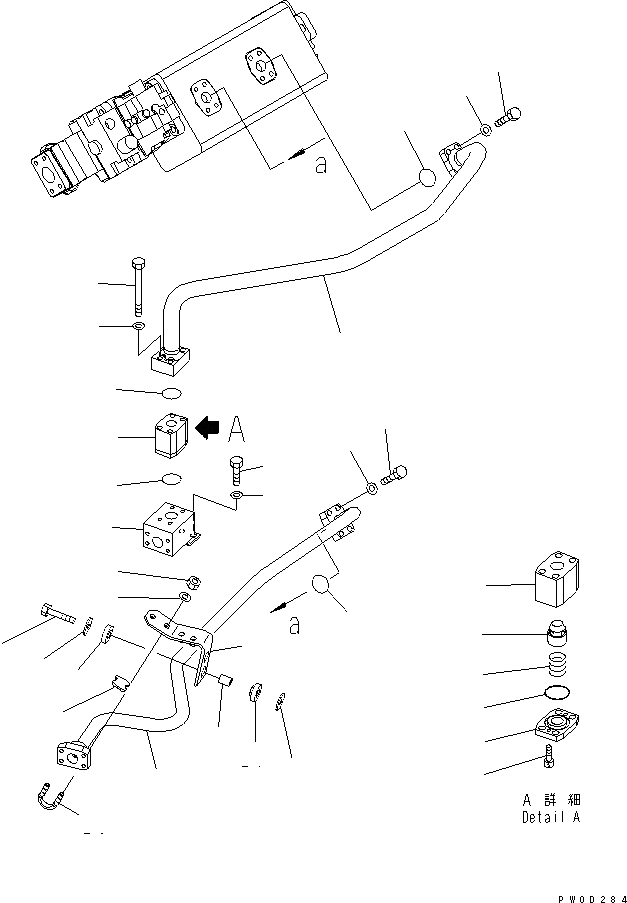 Схема запчастей Komatsu WA480-5L - ГИДР. НАСОС. (РУЛЕВ. УПРАВЛЕНИЕ И ПЕРЕКЛЮЧЕНИЕ ЛИНИЯ) ГИДРАВЛИКА
