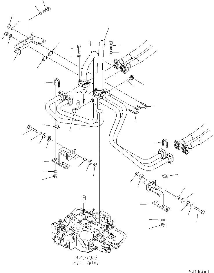 Схема запчастей Komatsu WA480-5L - ГИДРОЛИНИЯ (ЛИНИЯ ГИДРОЦИЛИНДРА ПОДЪЕМА) ГИДРАВЛИКА