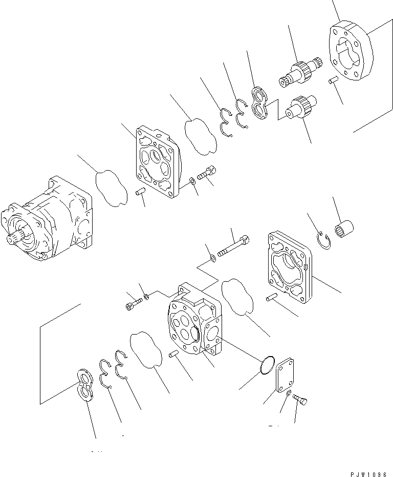 Схема запчастей Komatsu WA480-5L - РУЛЕВ. УПРАВЛЕНИЕ И ПЕРЕКЛЮЧЕНИЕ НАСОС (ПЕРЕКЛЮЧАТЕЛЬ SECTION) (ВНУТР. ЧАСТИ) (/) ГИДРАВЛИКА