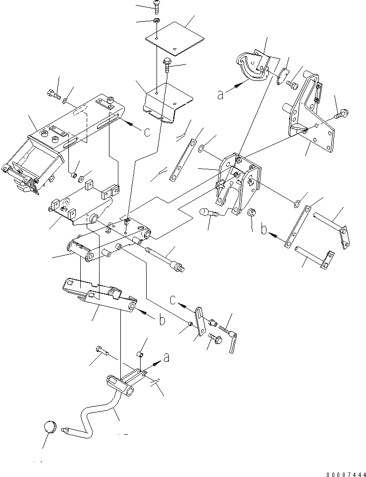 Схема запчастей Komatsu WA480-5L - ДЖОЙСТИК РУЛЕВ. УПРАВЛЕНИЕ (СОЕДИНИТЕЛЬН. ЗВЕНО) КАБИНА ОПЕРАТОРА И СИСТЕМА УПРАВЛЕНИЯ