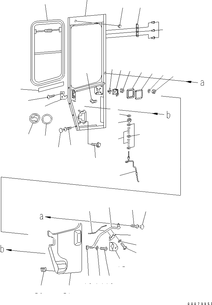 Схема запчастей Komatsu WA480-5L - КАБИНА ROPS (FRITZMEIER) (ПРАВ. ДВЕРЬ РАМА И БЛОКИР.)(№A77-) КАБИНА ОПЕРАТОРА И СИСТЕМА УПРАВЛЕНИЯ