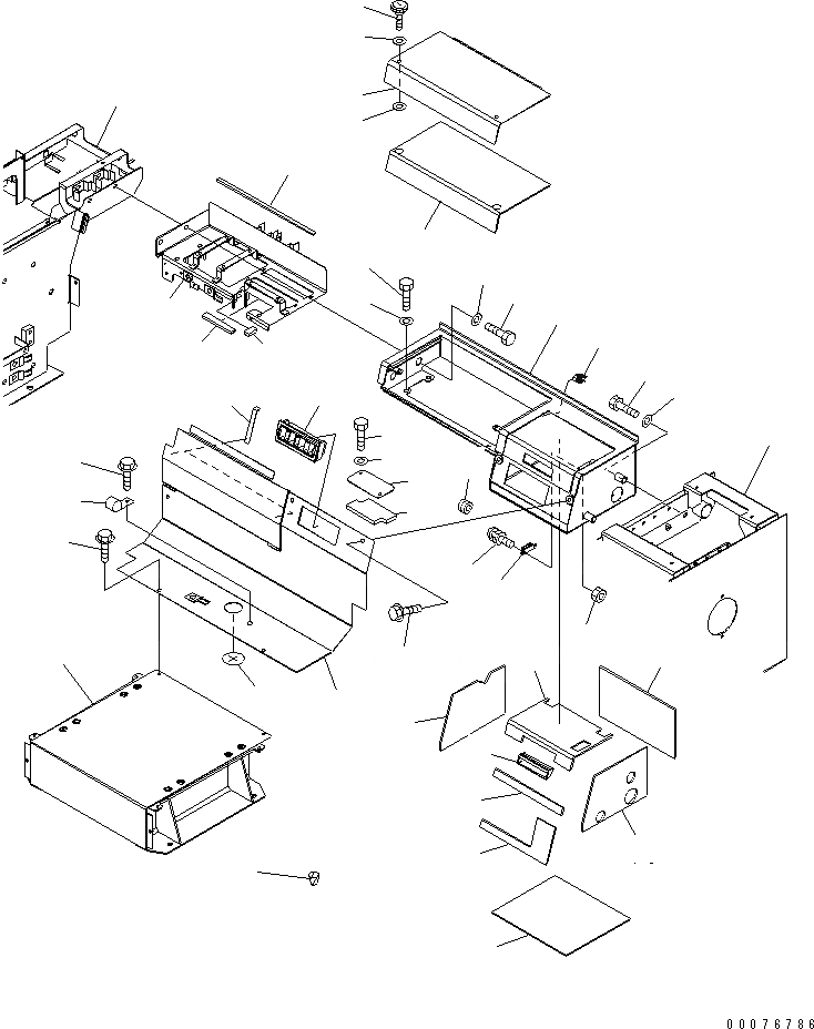 Схема запчастей Komatsu WA480-5L - ОСНОВН. КОНСТРУКЦИЯ (ЗАДН. КОНСОЛЬ) КАБИНА ОПЕРАТОРА И СИСТЕМА УПРАВЛЕНИЯ