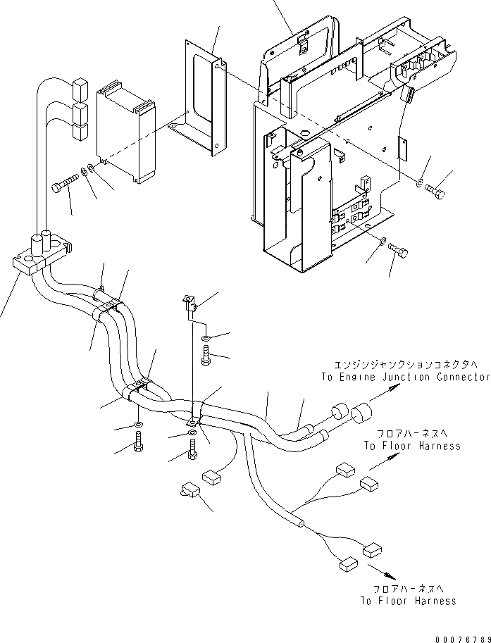 Схема запчастей Komatsu WA480-5L - ОСНОВН. КОНСТРУКЦИЯ (Э/ПРОВОДКА ДВИГАТЕЛЯ) КАБИНА ОПЕРАТОРА И СИСТЕМА УПРАВЛЕНИЯ