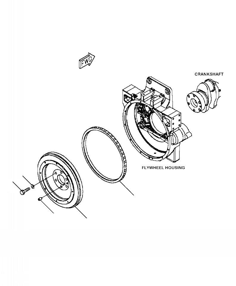 Схема запчастей Komatsu WA480-6 - A8-B7A МАХОВИК ДВИГАТЕЛЬ