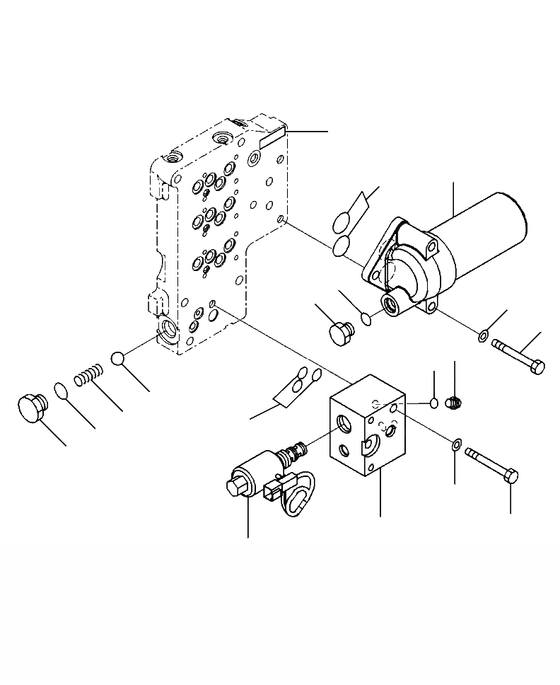 Схема запчастей Komatsu WA480-6 - F-9A ТРАНСМИССИЯ ЛЕВ. ОСНОВН. КЛАПАН (/) СИЛОВАЯ ПЕРЕДАЧА И КОНЕЧНАЯ ПЕРЕДАЧА