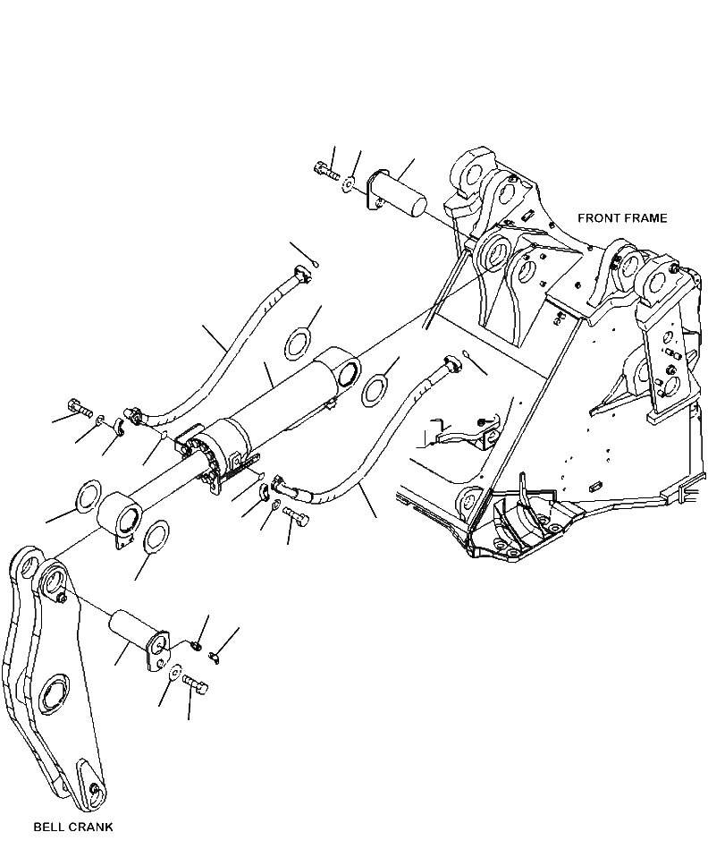 Схема запчастей Komatsu WA480-6 - T-A ЦИЛИНДР КОВША ПАЛЕЦS РАБОЧЕЕ ОБОРУДОВАНИЕ