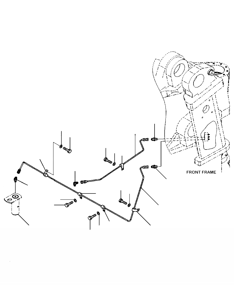 Схема запчастей Komatsu WA480-6 - J7-A УДАЛЕННАЯ СМАЗКА ЦИЛИНДР РУЛЕВ. УПР-Я ОСНОВНАЯ РАМА И ЕЕ ЧАСТИ