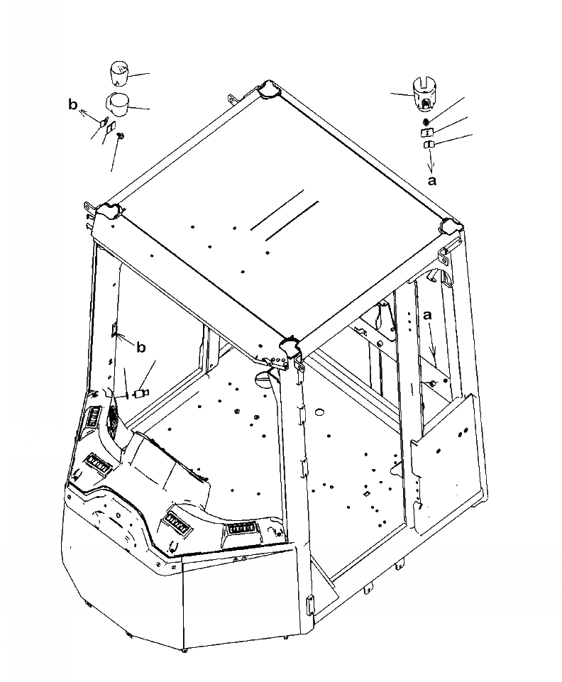 Схема запчастей Komatsu WA480-6 - K-A КАБИНА ROPS ПОДСТАКАННИК, CIGARETTE LIGHTER, И ПЕПЕЛЬНИЦА OPERATORXD S ОБСТАНОВКА И СИСТЕМА УПРАВЛЕНИЯ
