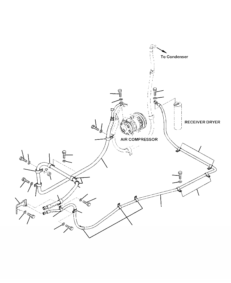 Схема запчастей Komatsu WA480-6 - K7-A ТРУБКИ КОНДИЦИОНЕРА КОМПРЕССОР И ВЛАГООТДЕЛИТЕЛЬ ЛИНИИ OPERATORXD S ОБСТАНОВКА И СИСТЕМА УПРАВЛЕНИЯ