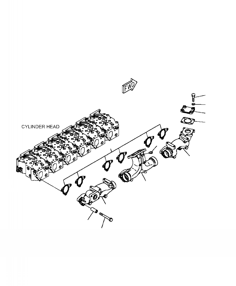 Схема запчастей Komatsu WA480-6 - A9-B7A ВЫПУСКНОЙ КОЛЛЕКТОР КРЕПЛЕНИЕ ДВИГАТЕЛЬ