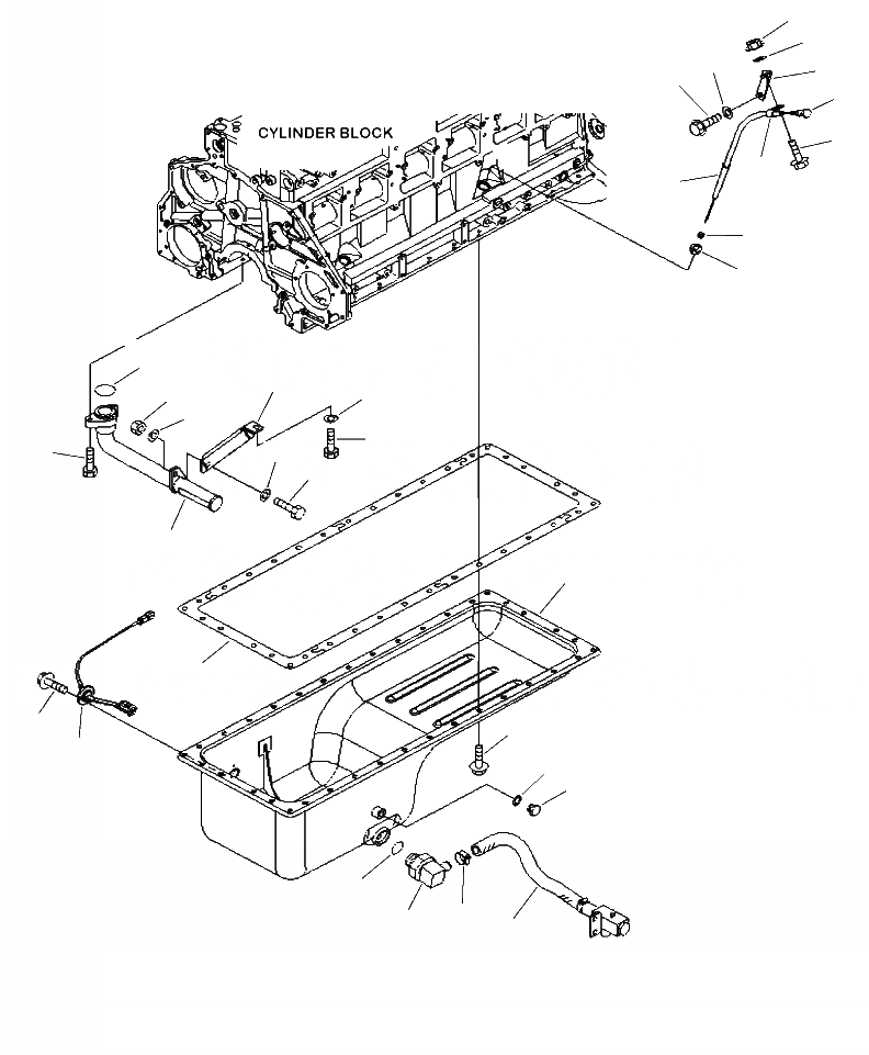 Схема запчастей Komatsu WA480-6 - A-B7A ПОДДОН ДВИГ-ЛЯ НОВ. RELEASE ДВИГАТЕЛЬ