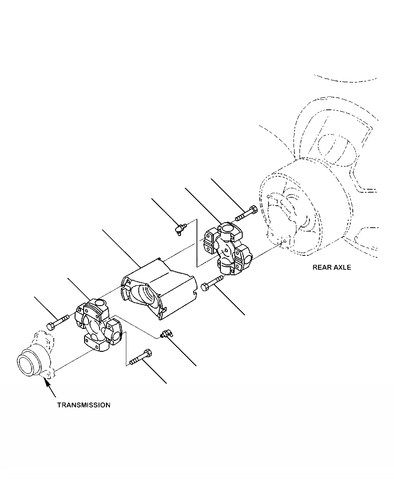 Схема запчастей Komatsu WA480-6 - F-A ВЕДУЩ. ВАЛ ЗАДН. СИЛОВАЯ ПЕРЕДАЧА И КОНЕЧНАЯ ПЕРЕДАЧА