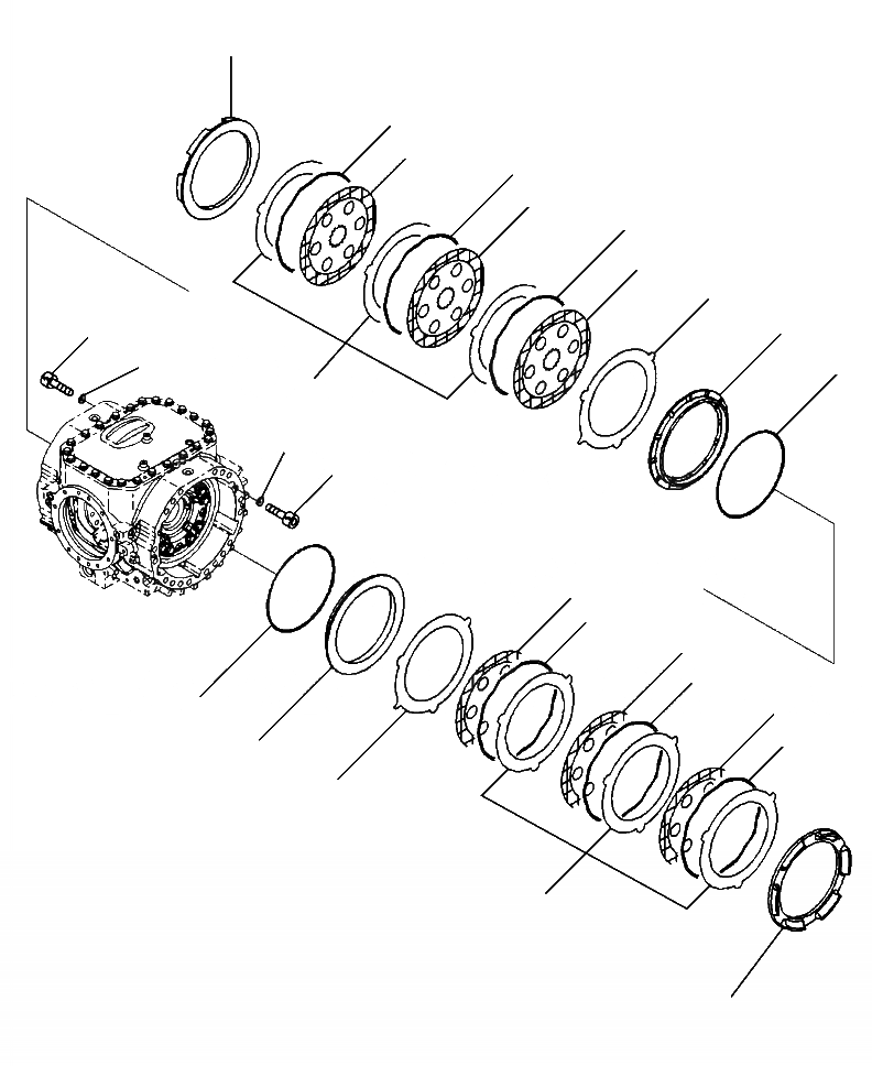 Схема запчастей Komatsu WA480-6 - F-B ПЕРЕДНИЙ МОСТ ТОРМОЗ. ASSEMBLY СИЛОВАЯ ПЕРЕДАЧА И КОНЕЧНАЯ ПЕРЕДАЧА