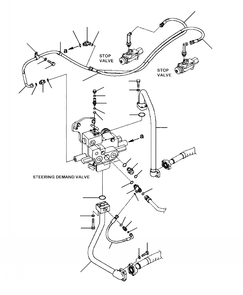 Схема запчастей Komatsu WA480-6 - H-A ГИДРОЛИНИЯ КЛАПАНА РУЛЕВ. УПРАВЛЕНИЯ ДЛЯ ORBITROL РУЛЕВ. УПРАВЛЕНИЕ ГИДРАВЛИКА