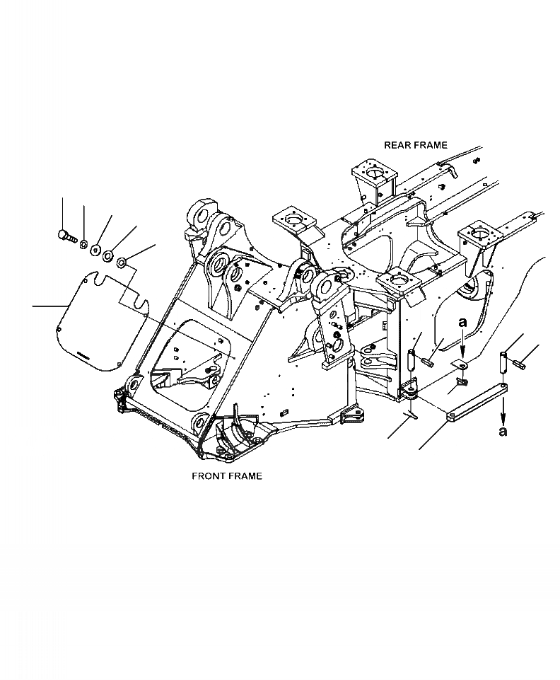 Схема запчастей Komatsu WA480-6 - J9-A РАМА ПЕРЕДН. ACCESS КРЫШКАAND БЕЗОПАСН. БЛОКИР. BAR (2-Х СЕКЦИОНН. КЛАПАН) ОСНОВНАЯ РАМА И ЕЕ ЧАСТИ