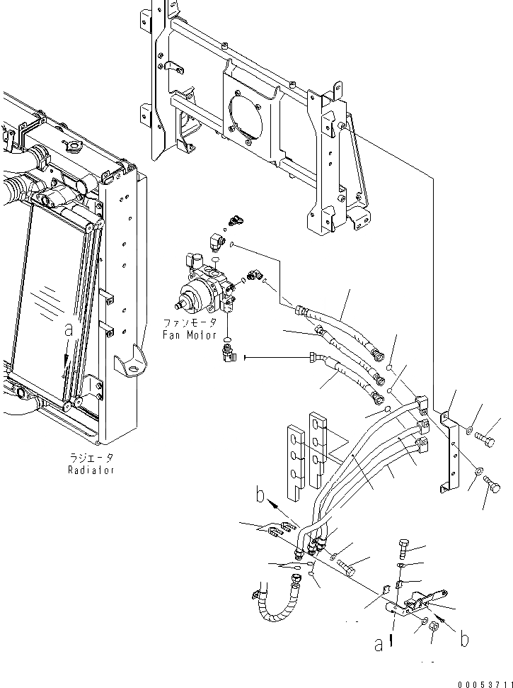 Схема запчастей Komatsu WA480-6 - РАДИАТОР (МОТОР ТРУБЫ И КОРПУС) СИСТЕМА ОХЛАЖДЕНИЯ