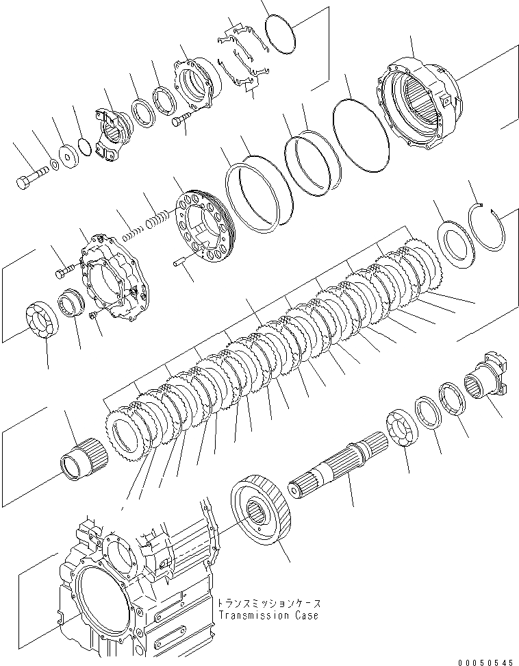 Схема запчастей Komatsu WA480-6 - ТРАНСМИССИЯ (ВЫХОДНОЙ ВАЛ) СИЛОВАЯ ПЕРЕДАЧА И КОНЕЧНАЯ ПЕРЕДАЧА