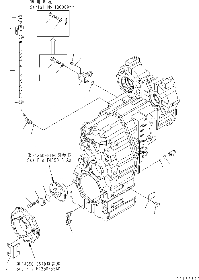 Схема запчастей Komatsu WA480-6 - ТРАНСМИССИЯ (АКСЕССУАРЫ С БЛОКИР.UP) (/) СИЛОВАЯ ПЕРЕДАЧА И КОНЕЧНАЯ ПЕРЕДАЧА