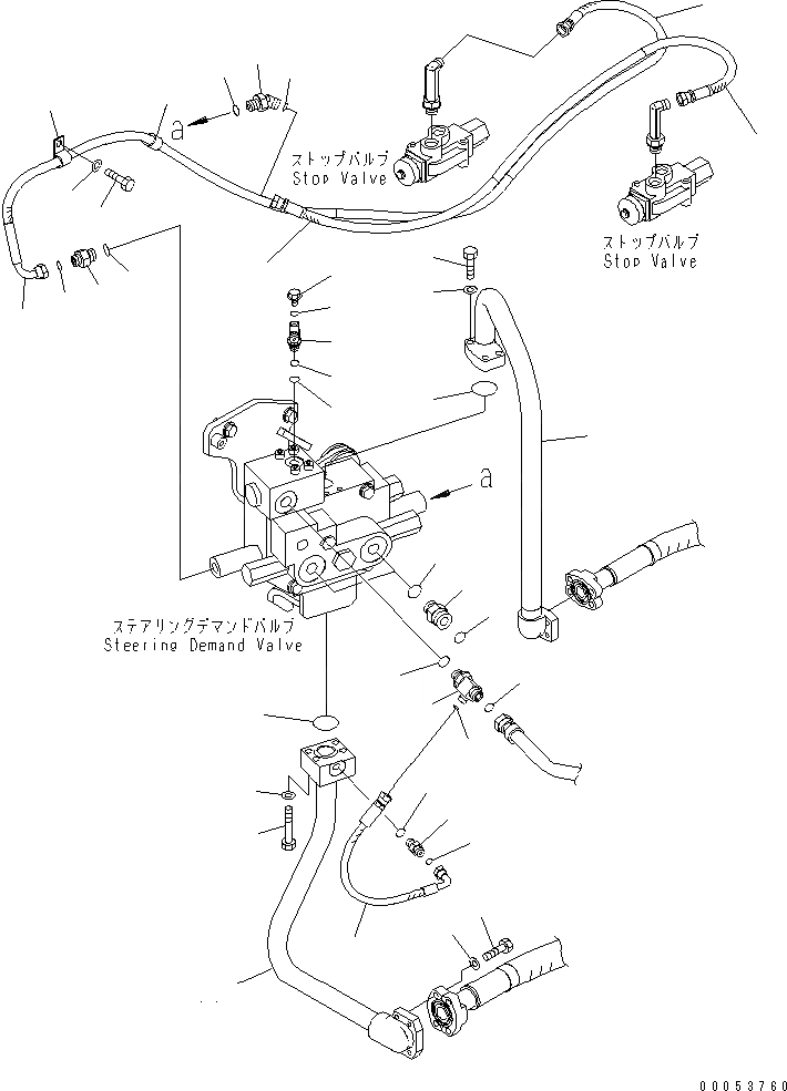 Схема запчастей Komatsu WA480-6 - РУЛЕВ. УПРАВЛЕНИЕ ЗАПРАШИВАЮЩ. КЛАПАН (ГИДРАВЛИКА РУЛ. УПРАВЛЕНИЯ) ГИДРАВЛИКА