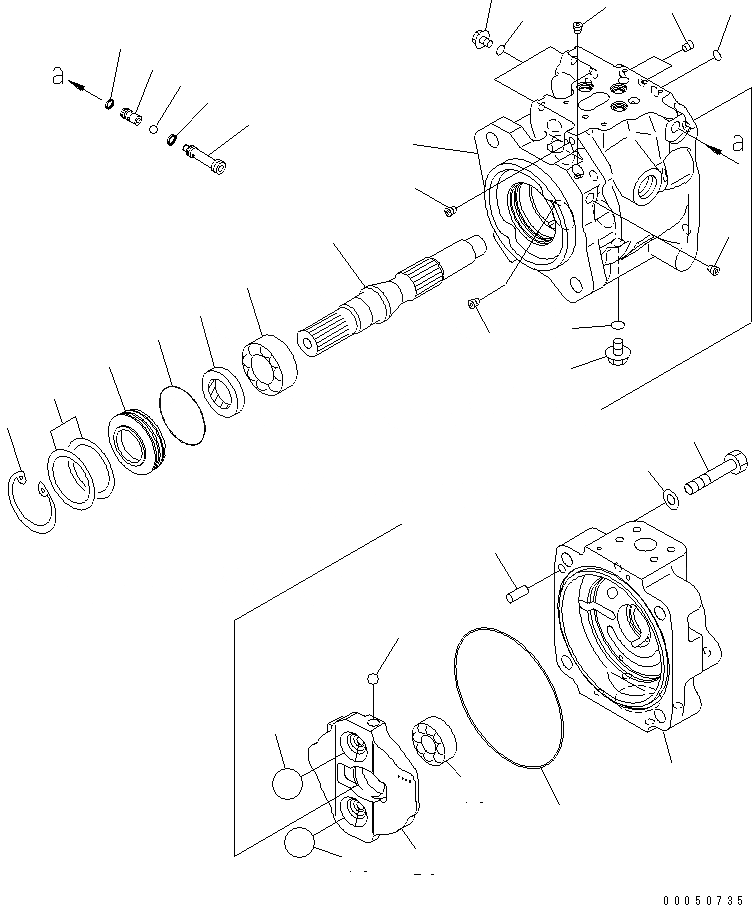 Схема запчастей Komatsu WA480-6 - ГИДР. НАСОС. (РУЛЕВ. УПРАВЛЕНИЕ) (/) ГИДРАВЛИКА