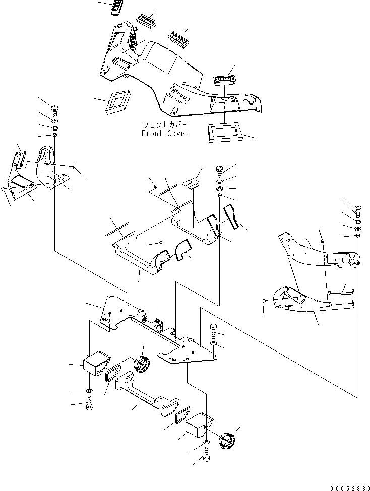 Схема запчастей Komatsu WA480-6 - КАБИНА ROPS (АВТОМАТИЧ. КОНДИЦ. ВОЗДУХА ВОЗДУХОВОДЫ) КАБИНА ОПЕРАТОРА И СИСТЕМА УПРАВЛЕНИЯ