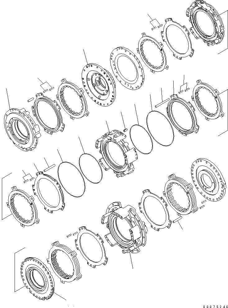 Схема запчастей Komatsu WA500-3LK - ТРАНСМИССИЯ ASSEMBLY (4 И 3 КОЖУХ) СИЛОВАЯ ПЕРЕДАЧА И КОНЕЧНАЯ ПЕРЕДАЧА