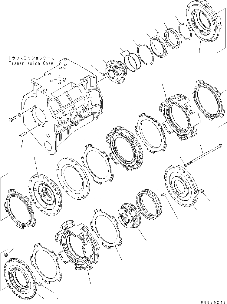 Схема запчастей Komatsu WA500-3LK - ТРАНСМИССИЯ ASSEMBLY (ТРАНСМИССИЯ КОЖУХ) СИЛОВАЯ ПЕРЕДАЧА И КОНЕЧНАЯ ПЕРЕДАЧА