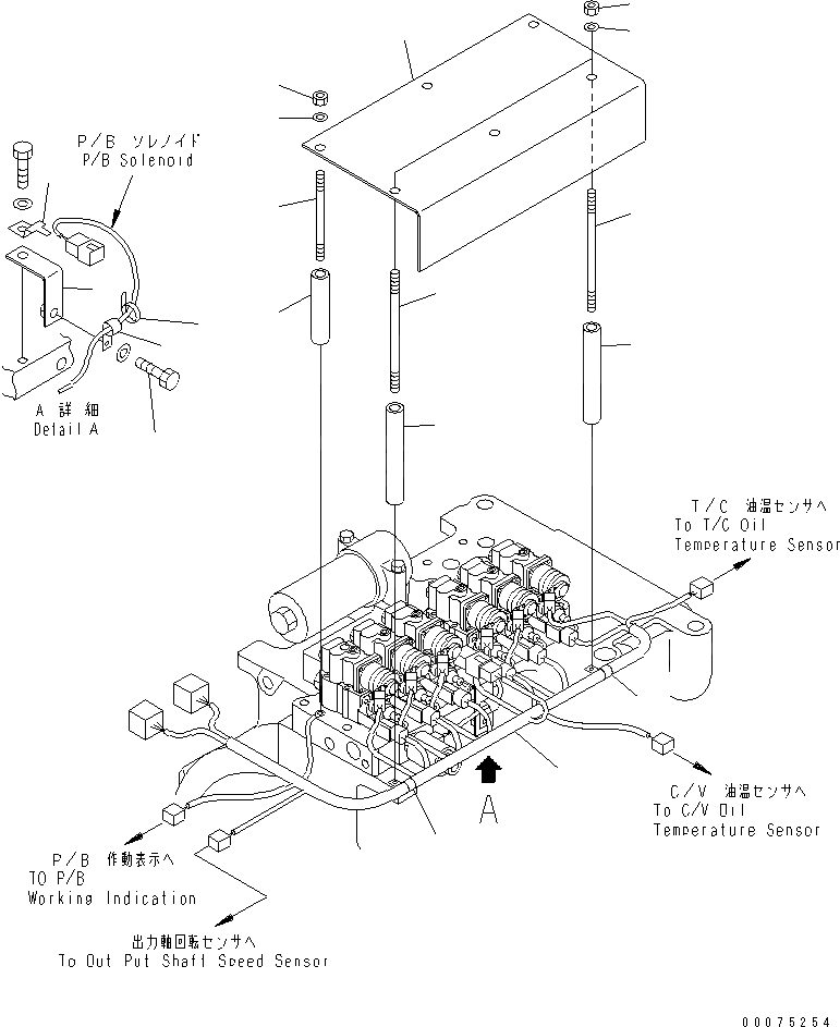 Схема запчастей Komatsu WA500-3LK - ТРАНСМИССИЯ ASSEMBLY (ПРОВОДКА И COVER) СИЛОВАЯ ПЕРЕДАЧА И КОНЕЧНАЯ ПЕРЕДАЧА