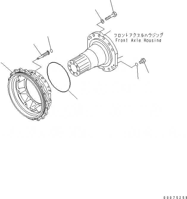 Схема запчастей Komatsu WA500-3LK - ПЕРЕДНИЙ МОСТ (КОЛЕСН. ТОРМОЗ ЭЛЕМЕНТЫ КРЕПЛЕНИЯ) СИЛОВАЯ ПЕРЕДАЧА И КОНЕЧНАЯ ПЕРЕДАЧА