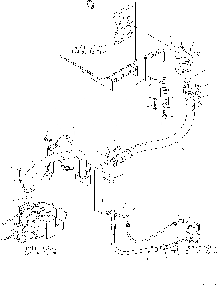 Схема запчастей Komatsu WA500-3LK - ГИДРОЛИНИЯ (E.C.S.S. ВОЗВРАТН. ЛИНИЯ) ГИДРАВЛИКА