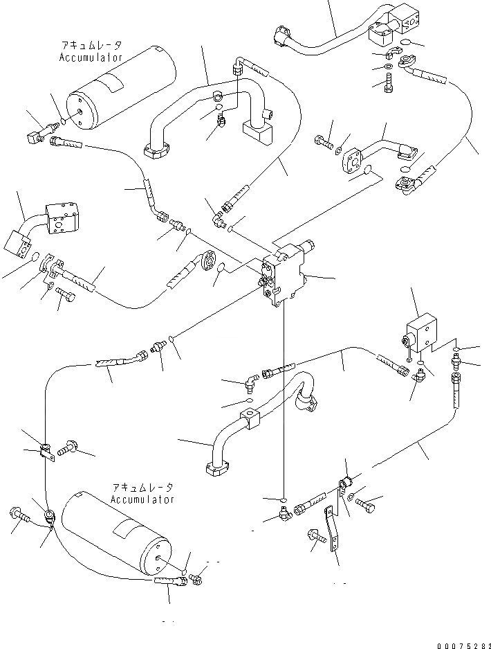 Схема запчастей Komatsu WA500-3LK - ГИДРОЛИНИЯ (ЛИНИЯ ECSS) ГИДРАВЛИКА