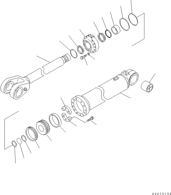 Схема запчастей Komatsu WA500-3LK - ЦИЛИНДР ASSEMBLY (СТРЕЛА)(№A7-A7) ГИДРАВЛИКА