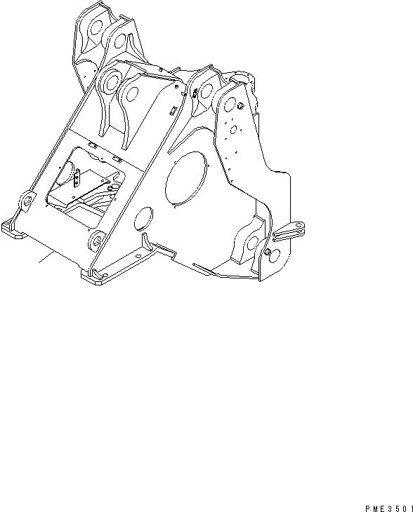 Схема запчастей Komatsu WA500-3LK - ПЕРЕДН. РАМА ОСНОВНАЯ РАМА И ЕЕ ЧАСТИ