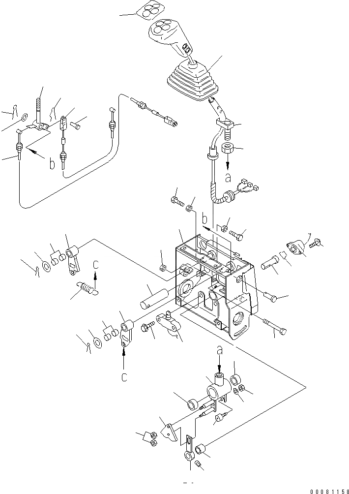 Схема запчастей Komatsu WA500-3LK - СИДЕНЬЕ ОПЕРАТОРА (РЫЧАГ¤ КАБЕЛЬ И КОМПОНЕНТЫ) (С ДЖОЙСТИК РУЛЕВ. УПРАВЛЕНИЕ) КАБИНА ОПЕРАТОРА И СИСТЕМА УПРАВЛЕНИЯ