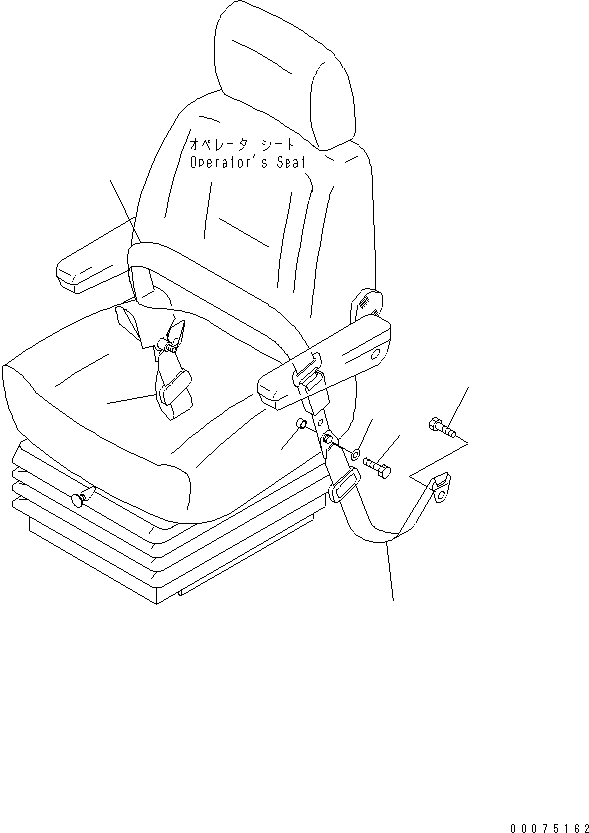Схема запчастей Komatsu WA500-3LK - РЕМЕНЬ БЕЗОПАСНОСТИ (ДЛЯ УСИЛ. СИДЕНЬЕ) КАБИНА ОПЕРАТОРА И СИСТЕМА УПРАВЛЕНИЯ