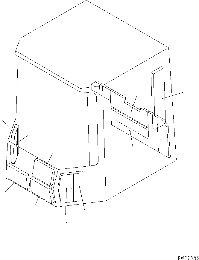 Схема запчастей Komatsu WA500-3LK - КАБИНА (ВНУТР. INSULATION ПАНЕЛЬ)(№A7-) КАБИНА ОПЕРАТОРА И СИСТЕМА УПРАВЛЕНИЯ