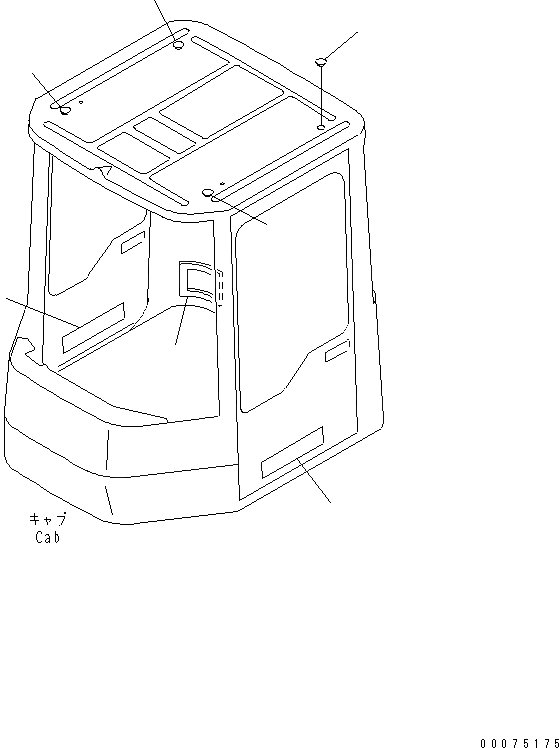 Схема запчастей Komatsu WA500-3LK - КАБИНА (КОМПОНЕНТЫ) КАБИНА ОПЕРАТОРА И СИСТЕМА УПРАВЛЕНИЯ