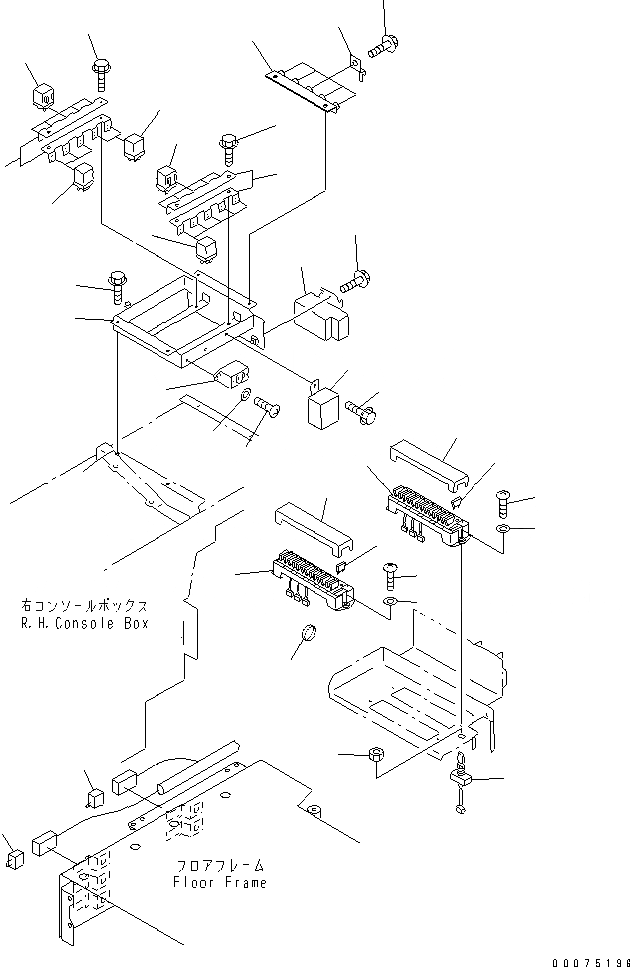 Схема запчастей Komatsu WA500-3LK - ПОЛ (ЭЛЕКТР. РЕЛЕ И ПРЕДОХРАНИТЕЛИ) КАБИНА ОПЕРАТОРА И СИСТЕМА УПРАВЛЕНИЯ