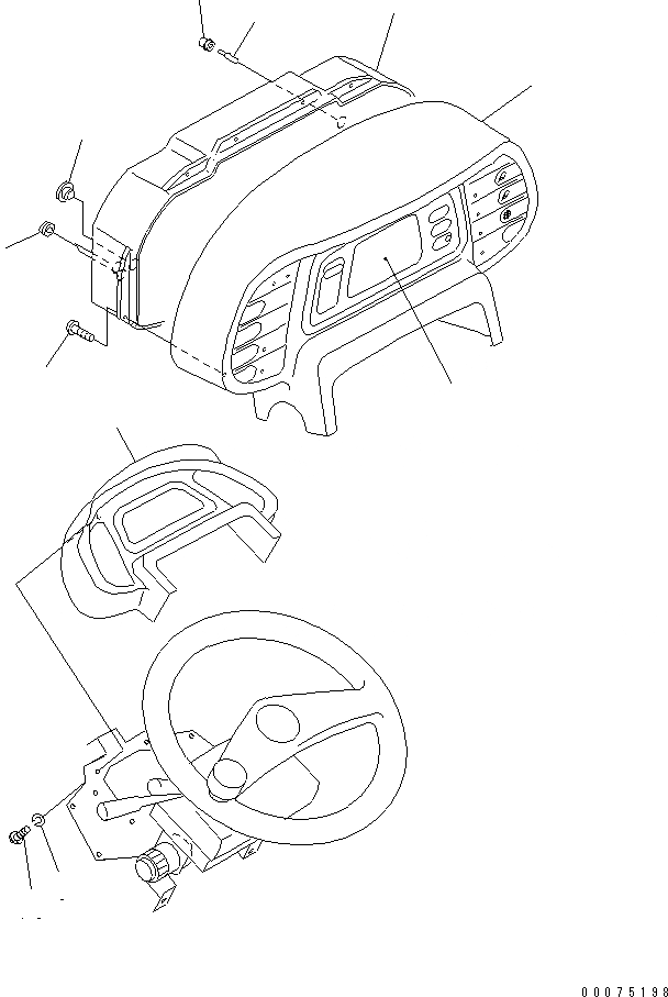 Схема запчастей Komatsu WA500-3LK - ОСНОВН. МОНИТОР (ВНУТР. ЧАСТИ) КАБИНА ОПЕРАТОРА И СИСТЕМА УПРАВЛЕНИЯ