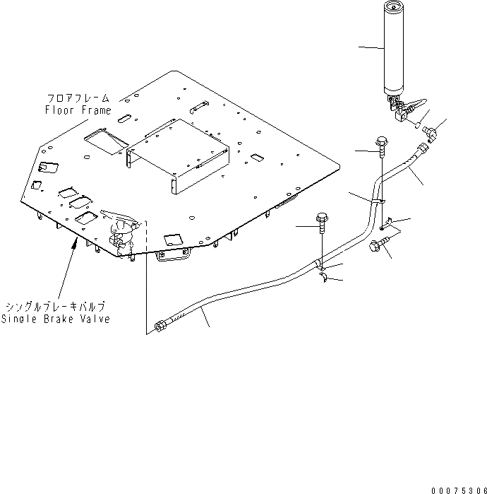 Схема запчастей Komatsu WA500-3LK - УПРАВЛ-Е ТОРМОЗОМ (КЛАПАН АККУМУЛЯТОРА - ОДИНОЧН. ТОРМОЗН. КЛАПАН) КАБИНА ОПЕРАТОРА И СИСТЕМА УПРАВЛЕНИЯ