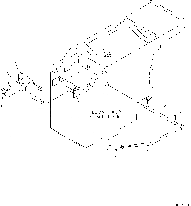 Схема запчастей Komatsu WA500-3LK - УПРАВЛЕНИЕ ПОГРУЗКОЙ (РЫЧАГ БЛОКИРОВКИ РАБОЧ. ОБОРУД.) КАБИНА ОПЕРАТОРА И СИСТЕМА УПРАВЛЕНИЯ