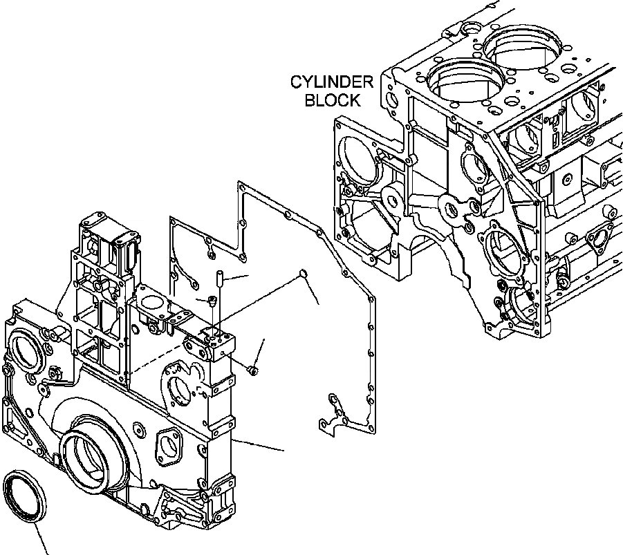 Схема запчастей Komatsu WA500-6 - A-AF ПЕРЕДН. COVER ДВИГАТЕЛЬ