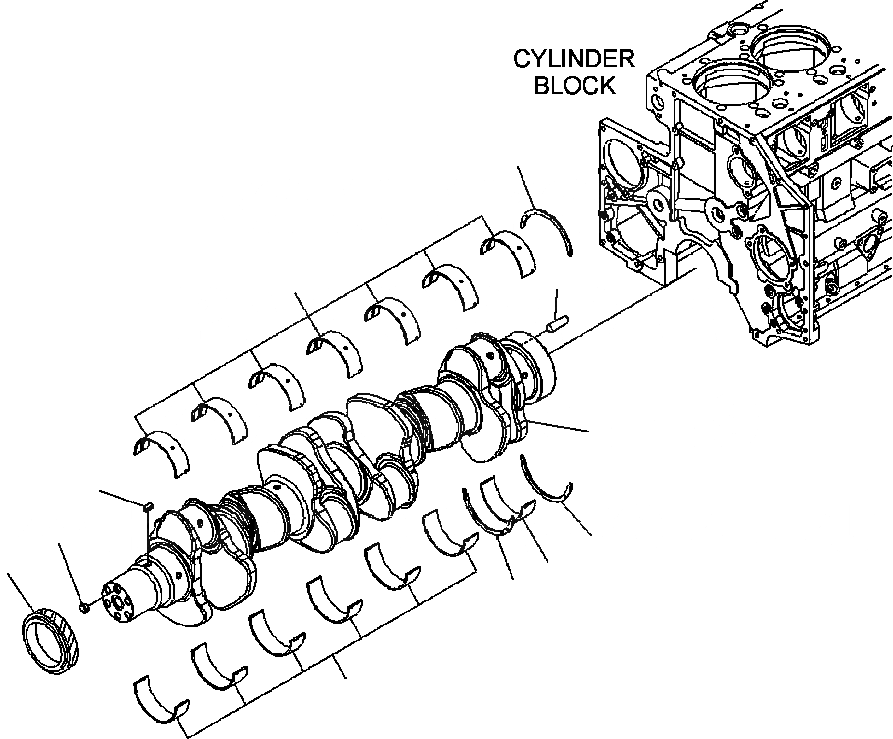 Схема запчастей Komatsu WA500-6 - A-AB КОЛЕНВАЛ ДВИГАТЕЛЬ