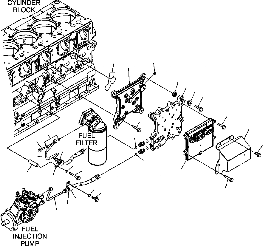 Схема запчастей Komatsu WA500-6 - A7-AH7 ТОПЛИВН. ВПРЫСК КОНТРОЛЛЕР ДВИГАТЕЛЬ