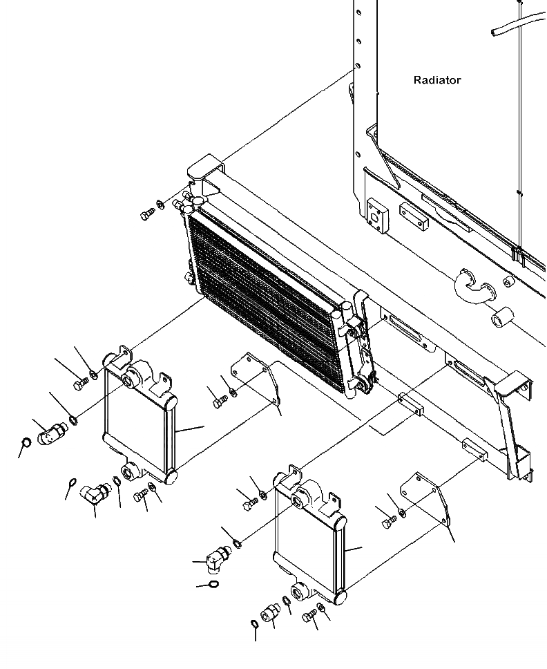 Схема запчастей Komatsu WA500-6 - C-A РАДИАТОР ОхЛАДИТЕЛЬ ТОРМОЗОВ СИСТЕМА ОХЛАЖДЕНИЯ