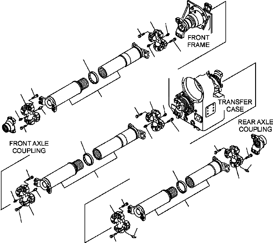 Схема запчастей Komatsu WA500-6 - F-A ВЕДУЩ. ВАЛ ASSEMBLIES СИЛОВАЯ ПЕРЕДАЧА И КОНЕЧНАЯ ПЕРЕДАЧА