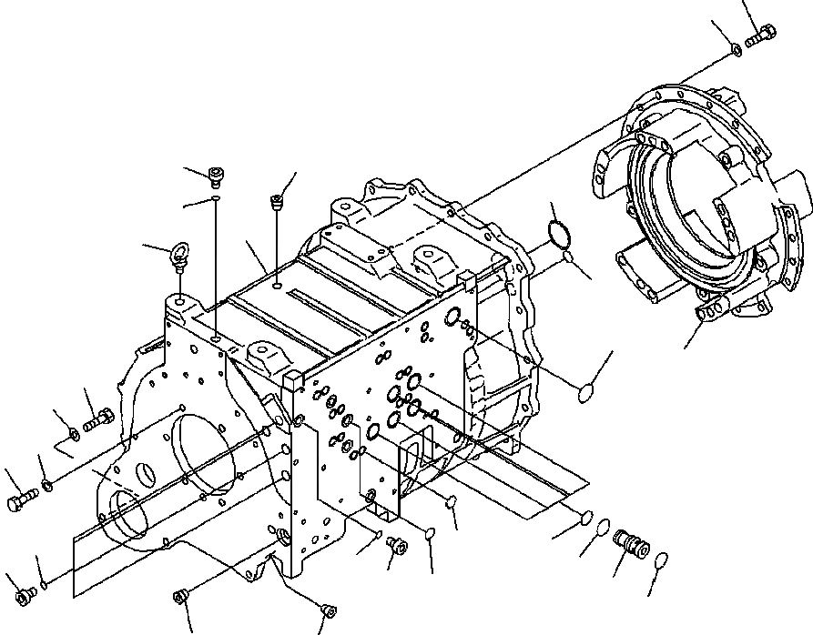 Схема запчастей Komatsu WA500-6 - F-8A КОРПУС ТРАНСМИССИИ СИЛОВАЯ ПЕРЕДАЧА И КОНЕЧНАЯ ПЕРЕДАЧА